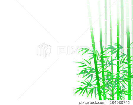 Landscape with bamboo leaves and shadows 104980745