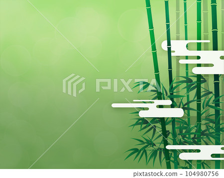 有竹葉和陰影的風景 104980756