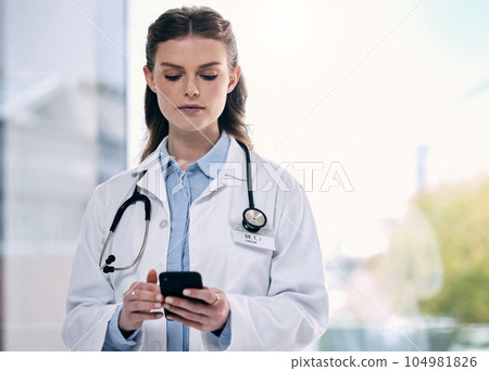 Phone, woman or doctor in hospital on social media to search for medicine info or research online. Scroll, mockup or medical healthcare professional browsing on mobile app to chat in clinic Phone, woman or doctor in hospital on social media to search for medicine info or research online. Scroll, mockup or medical healthcare professional browsing on mobile app to chat in clinic 104981826