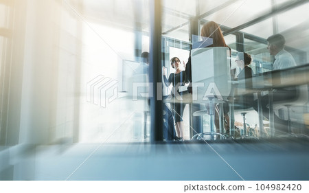 Mentor, woman coaching or business people in presentation for sales report or financial analysis in training. Office blur, leadership or female manager planning vision in a meeting on screen monitor Mentor, woman coaching or business people in presentation for sales report or financial analysis in training. Office blur, leadership or female manager planning vision in a meeting on screen monitor 104982420