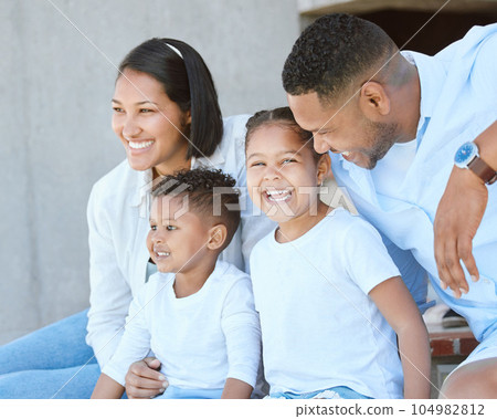 Ill put my money on forever. Shot of a beautiful young family bonding outside. Ill put my money on forever. Shot of a beautiful young family bonding outside. 104982812
