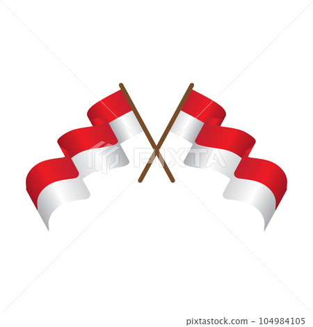 indonesia flag vector illustration design template 104984105