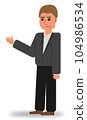 Man in a suit on a white background, vector, png 104986534