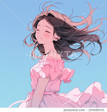 頭髮隨風飄揚的美少女“AI生成圖像” 頭髮隨風飄揚的美少女“AI生成圖像” 104986541