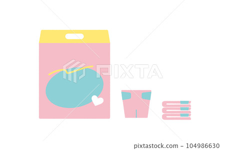 Disposable diaper illustration material 104986630