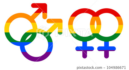 同性戀符號圖標標誌 同性戀符號圖標標誌 104986671
