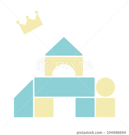 積木可愛簡單的插畫素材 104986694