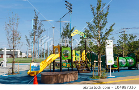 Playground equipment at Fureai Square in Front Town Ikuta in Tama Ward, Kawasaki City 104987330