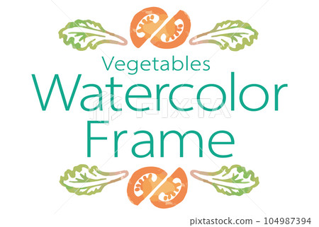 Design of partitions and decorations using illustrations of vegetables. Watercolor style, vector material. Design of partitions and decorations using illustrations of vegetables. Watercolor style, vector material. 104987394
