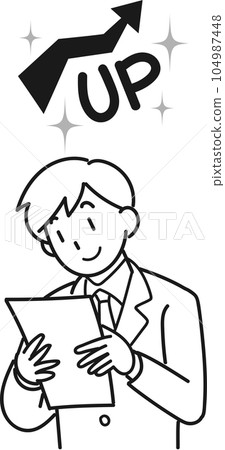 一名對自己的成績感到滿意的男學生 104987448