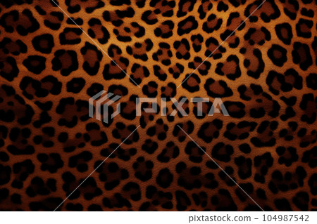 Real skin texture of leopard seamless pattern. Animal. Illustration, Generative AI. 104987542