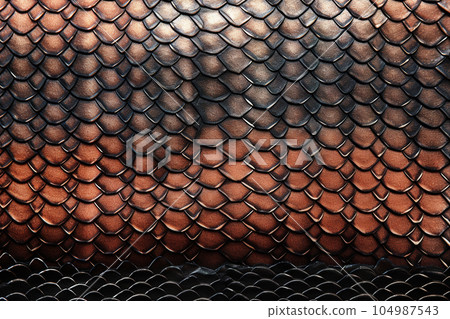 Real skin texture of snake seamless pattern. Reptile. Animals. Illustration, Generative AI. 104987543