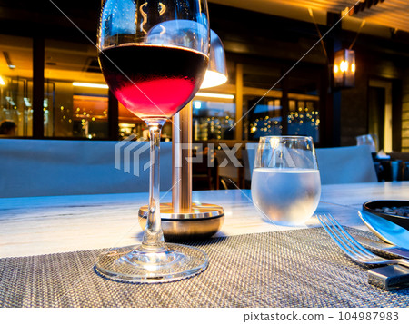 A Moody Moment on the Veranda Delicious Red Wine 104987983