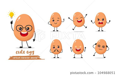 egg, vector, character 104988051