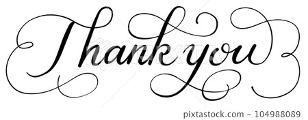 Thank you handwriting Thank you handwriting 104988089