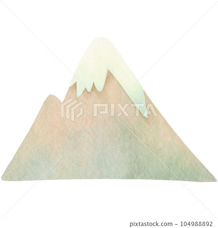 Vibrant Watercolor Mountain 104988892