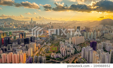 July 12 2023 the estate at the Kowloon bay, Hong kong July 12 2023 the estate at the Kowloon bay, Hong kong 104988932