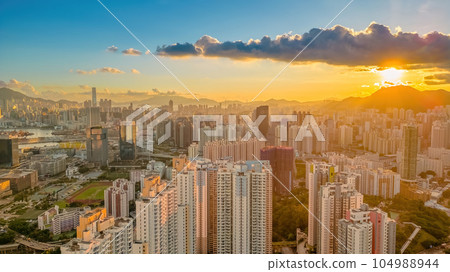 July 12 2023 the estate at the Kowloon bay, Hong kong July 12 2023 the estate at the Kowloon bay, Hong kong 104988944