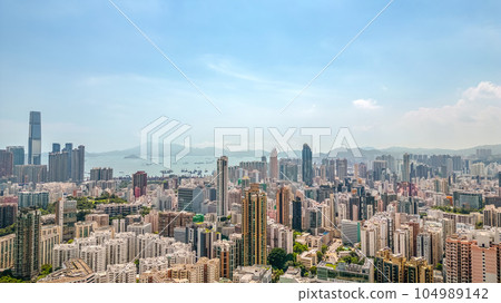 the west of Kowloon Peninsula, vibrant neighborhood July 14 2023 the west of Kowloon Peninsula, vibrant neighborhood July 14 2023 104989142