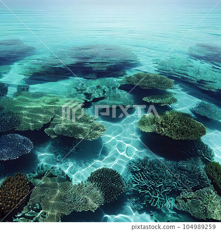 夏季的珊瑚礁 104989259