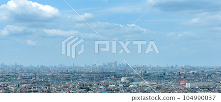 從埼玉看東京市中心的城市景觀 從埼玉看東京市中心的城市景觀 104990037