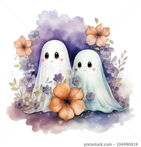 watercolor, illustration, design, ghost, floral, halloween, holiday, autumn, october, fall, nature, horror, background, decoration, white, pumpkin, cartoon, set, art, decor, orange, season, isolated, watercolor, illustration, design, ghost, floral, halloween, holiday, autumn, october, fall, nature, horror, background, decoration, white, pumpkin, cartoon, set, art, decor, orange, season, isolated, 104990919