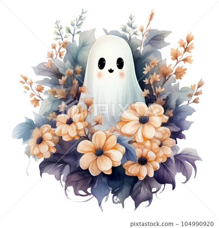 watercolor, illustration, design, ghost, floral, halloween, holiday, autumn, october, fall, nature, horror, background, decoration, white, pumpkin, cartoon, set, art, decor, orange, season, isolated, watercolor, illustration, design, ghost, floral, halloween, holiday, autumn, october, fall, nature, horror, background, decoration, white, pumpkin, cartoon, set, art, decor, orange, season, isolated, 104990920