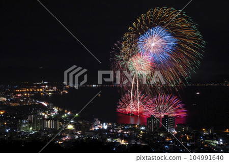 Fireworks at Lake Suwa Fireworks at Lake Suwa 104991640