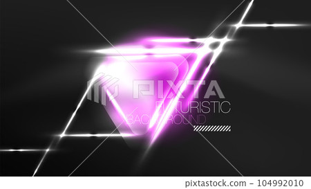 Digital Neon Abstract Background, Triangles And Lights Geometric Design Template Digital Neon Abstract Background, Triangles And Lights Geometric Design Template 104992010