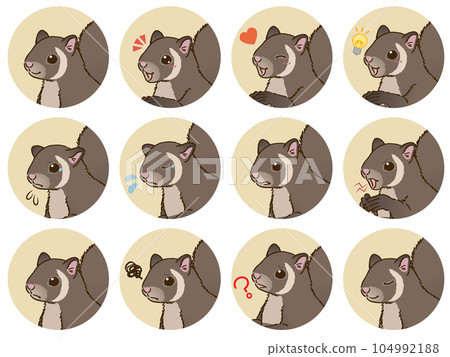 飛鼠面部表情圖標集 104992188