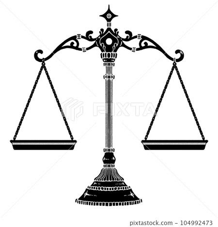 Antique balance (single item) / silhouette 104992473