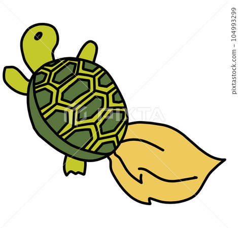 Illustration of a simple deformed congratulatory turtle 104993299