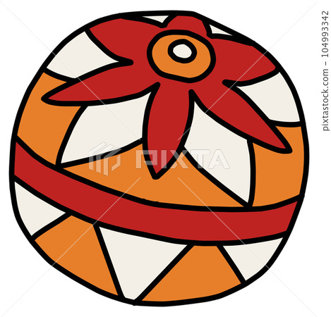 A simple deformed ball illustration 104993342
