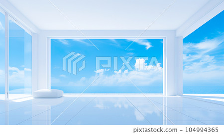 Beautiful blue sky seen from a pure white room "AI-generated image" Beautiful blue sky seen from a pure white room "AI-generated image" 104994365
