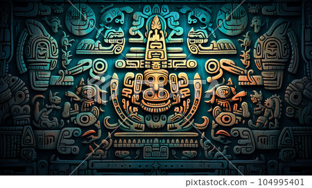 古代壁畫遺址圖像背景“AI生成圖像” 104995401