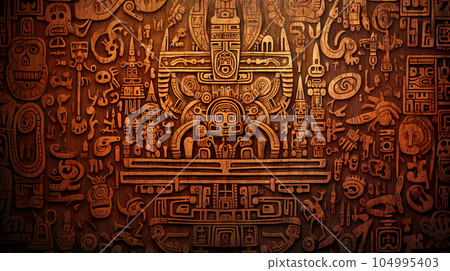 古代壁畫遺址圖像背景“AI生成圖像” 104995403