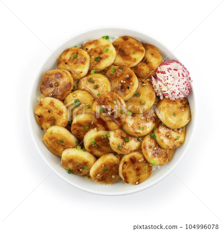 Scalloped Teriyaki with Rice Scalloped Teriyaki with Rice 104996078