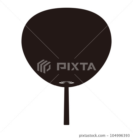 扇子不同形狀 B Uchiwa 黑色的插圖 104996393