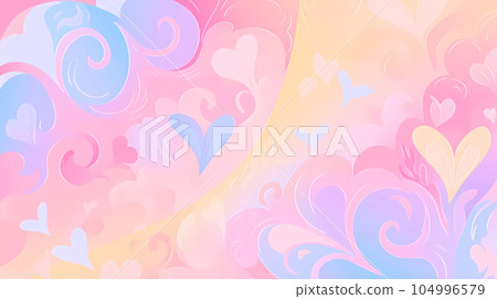 Hand-painted cartoon beautiful abstract artistic background design Hand-painted cartoon beautiful abstract artistic background design 104996579