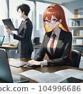 Illustration of office worker OL, office worker related to finance and law 104996686