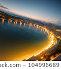 A fishing port dyed in the morning glow 104996689