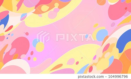 手绘卡通唯美的抽象艺术感背景设计 104996796