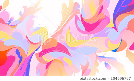 手绘卡通唯美的抽象艺术感背景设计 104996797