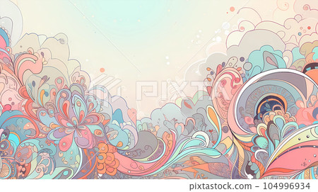 手绘卡通唯美的抽象艺术感背景设计 104996934