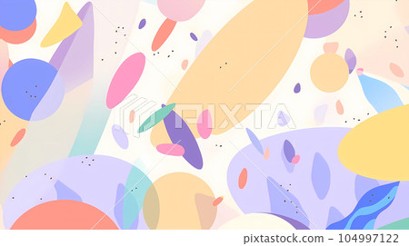 手绘卡通唯美的抽象艺术感背景设计 104997122