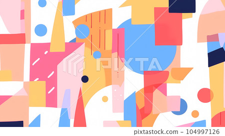 手绘卡通唯美的抽象艺术感背景设计 104997126