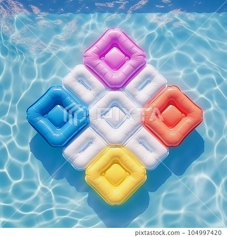 Square Colorful Air Mattress 104997420