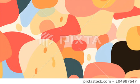 手绘卡通抽象艺术感简约清新背景图设计 104997647