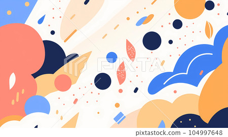 手绘卡通抽象艺术感简约清新背景图设计 104997648
