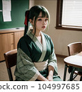 A woman sitting 104997685